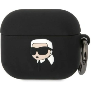 Hurtownia GSM - Etui Karl Lagerfeld KLA3RUNIKK Apple AirPods 3 tok fekete/szürke Szilikon Karl Fej 3D - KLD1407 - {ean13} - Hurt