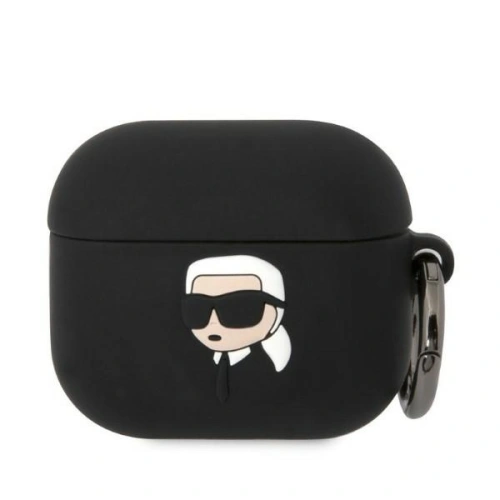 Etui Karl Lagerfeld KLA3RUNIKK Apple AirPods 3 cover czarny/black Silicone Karl Head 3D