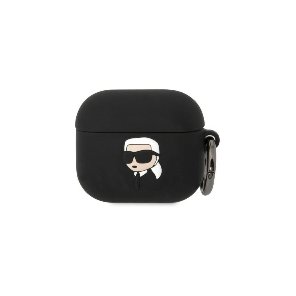 Hurtownia GSM - Etui Karl Lagerfeld KLA3RUNIKK Apple AirPods 3 husă neagră/silikon Karl Head 3D - KLD1407 - {ean13} - Hurt
