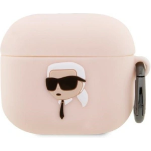 Hurtownia GSM - Etui Karl Lagerfeld KLA3RUNIKP Apple AirPods 3 tok rózsaszín/szürke Szilikon Karl Fej 3D - KLD1408 - {ean13} - Hurt