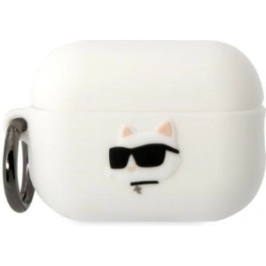 Hurtownia GSM - Etui Karl Lagerfeld KLAP2RUNCHH Apple AirPods Pro 2 tok fehér/színes Szilikon Choupette Fej 3D - KLD1409 - {ean13} - Hurt