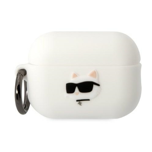 Karl Lagerfeld Distributor - 3666339099275 - KLD1409 - Karl Lagerfeld KLAP2RUNCHH Apple AirPods Pro 2 cover white Silicone Choupette Head 3D - B2B homescreen