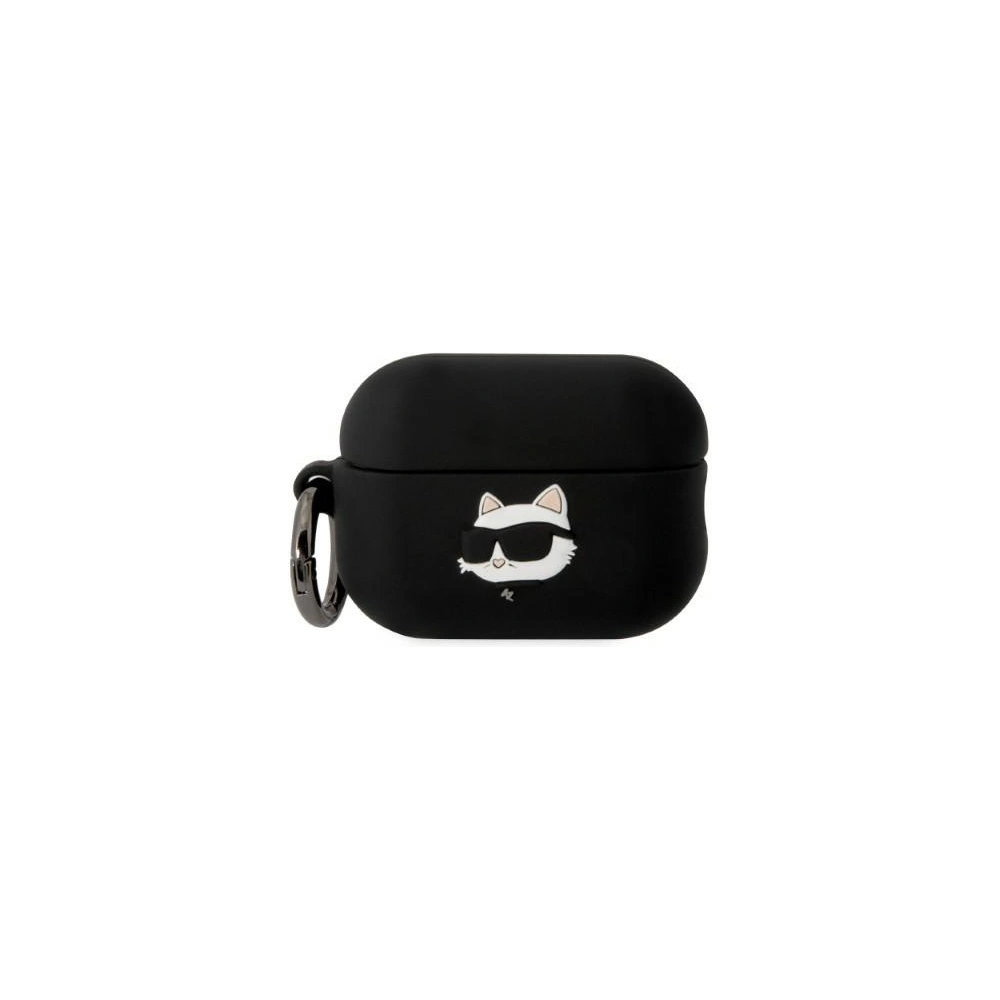 Hurtownia GSM - Etui Karl Lagerfeld KLAP2RUNCHK Apple AirPods Pro 2 obal černý/black silikon Choupette hlava 3D - KLD1410 - {ean13} - Hurt