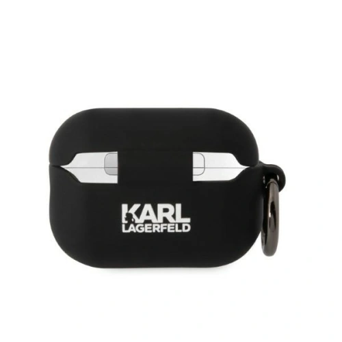 Etui Karl Lagerfeld KLAP2RUNCHK Apple AirPods Pro 2 cover czarny/black Silicone Choupette Head 3D