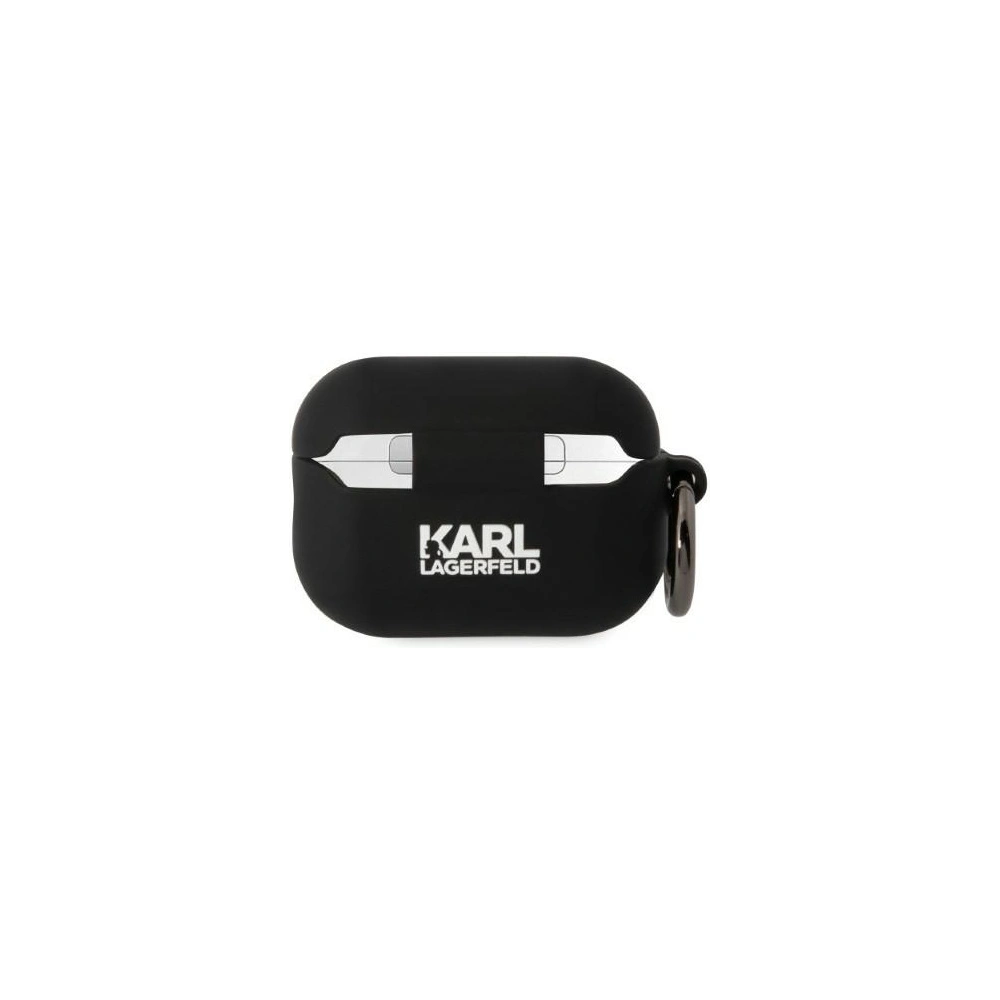 Hurtownia GSM - Etui Karl Lagerfeld KLAP2RUNCHK Apple AirPods Pro 2 tok fekete/szürke Szilikon Choupette Fej 3D - KLD1410 - {ean13} - Hurt