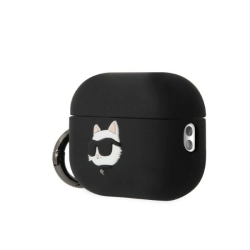 Etui Karl Lagerfeld KLAP2RUNCHK Apple AirPods Pro 2 cover czarny/black Silicone Choupette Head 3D