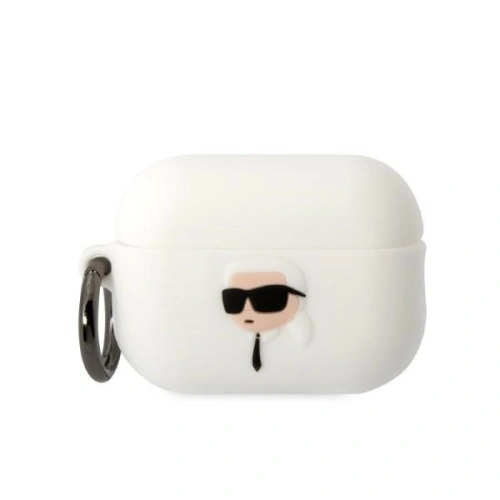 Etui Karl Lagerfeld KLAP2RUNIKH Apple AirPods Pro 2 cover biały/white Silicone Karl Head 3D