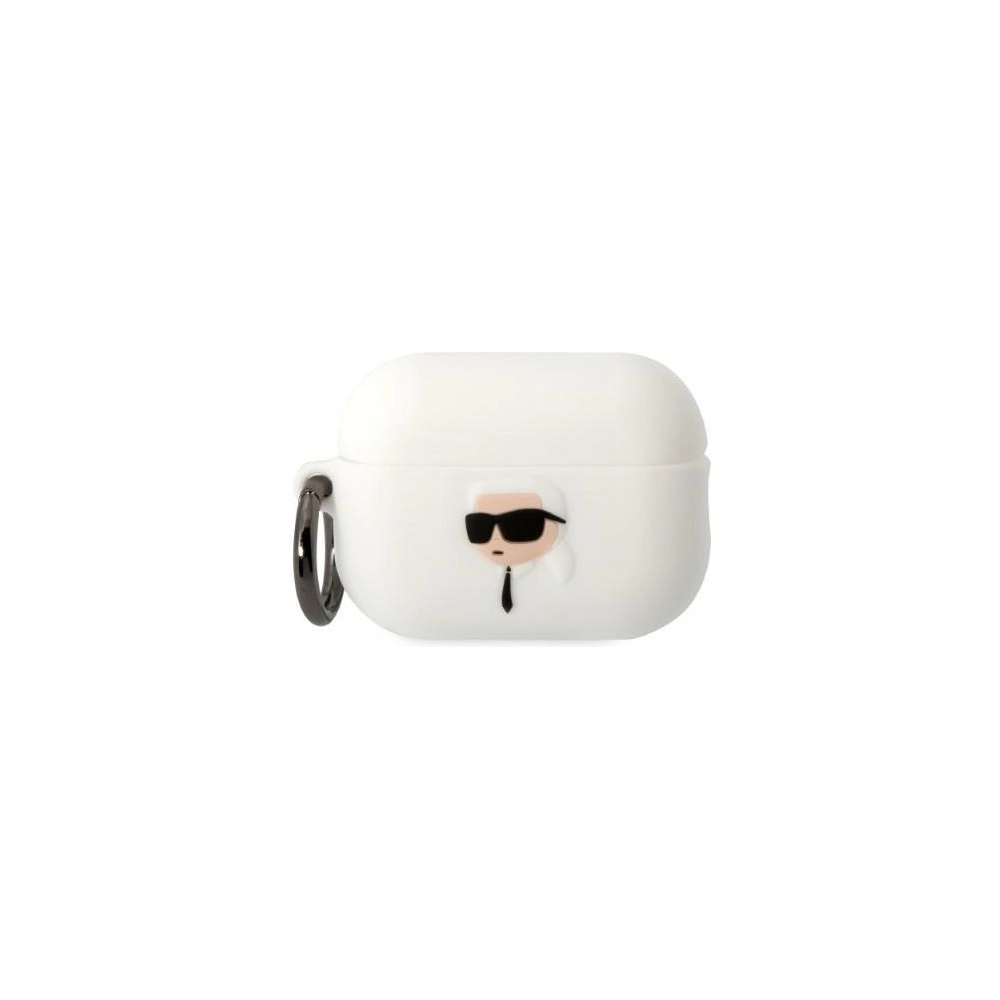 Hurtownia GSM - Etui Karl Lagerfeld KLAP2RUNIKH Apple AirPods Pro 2 tok fehér/színtelen Szilikon Karl Fej 3D - KLD1412 - {ean13} - Hurt