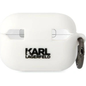 Hurtownia GSM - Etui Karl Lagerfeld KLAP2RUNIKH Apple AirPods Pro 2 tok fehér/színtelen Szilikon Karl Fej 3D - KLD1412 - {ean13} - Hurt