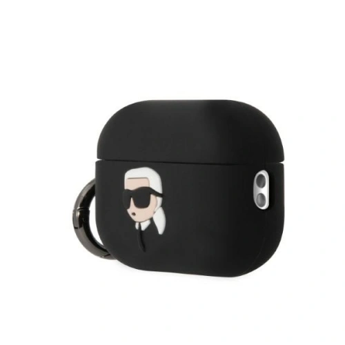 Etui Karl Lagerfeld KLAP2RUNIKK Apple AirPods Pro 2 cover czarny/black Silicone Karl Head 3D