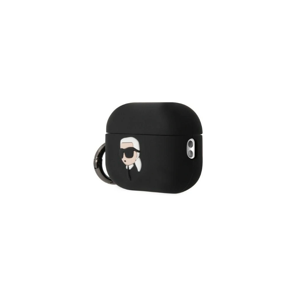 Hurtownia GSM - Etui Karl Lagerfeld KLAP2RUNIKK Apple AirPods Pro 2 tok fekete/szürke Szilikon Karl Fej 3D - KLD1413 - {ean13} - Hurt