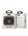 Hurtownia GSM - Etui Karl Lagerfeld KLAP2RUNIKK Apple AirPods Pro 2 tok fekete/szürke Szilikon Karl Fej 3D - KLD1413 - {ean13} - Hurt