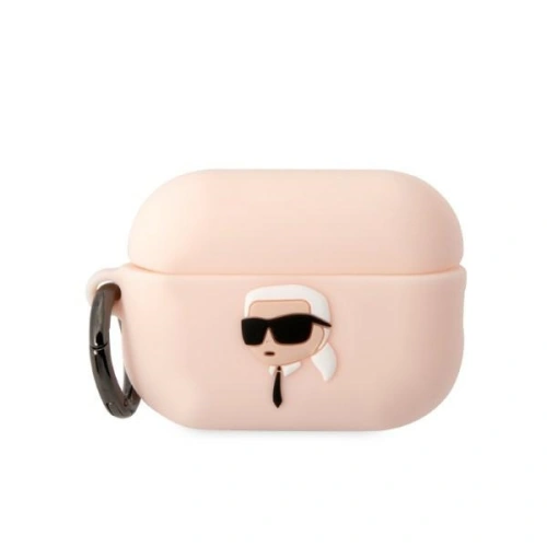 Etui Karl Lagerfeld KLAP2RUNIKP Apple AirPods Pro 2 cover różowy/pink Silicone Karl Head 3D