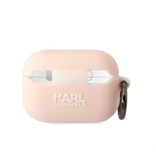 Etui Karl Lagerfeld KLAP2RUNIKP Apple AirPods Pro 2 cover różowy/pink Silicone Karl Head 3D