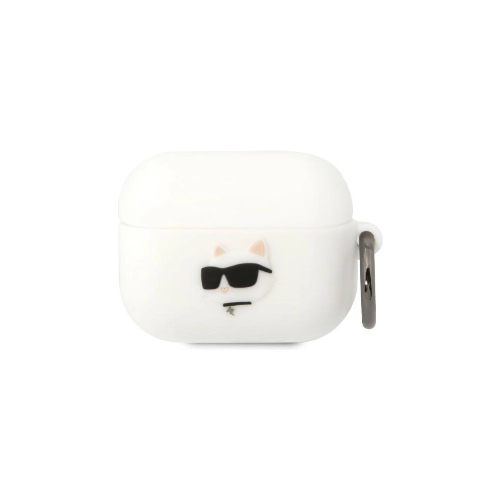 Hurtownia GSM - Etui Karl Lagerfeld KLAPRUNCHH Apple AirPods Pro capac alb/white din silicon Choupette Head 3D - KLD1415 - {ean13} - Hurt