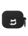 Etui Karl Lagerfeld KLAPRUNCHK Apple AirPods Pro kryt černý/black silikon Choupette hlava 3D