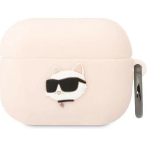 Hurtownia GSM - Etui Karl Lagerfeld KLAPRUNCHP Apple AirPods Pro tok rózsaszín/szürke Szilikon Choupette Fej 3D - KLD1417 - {ean13} - Hurt