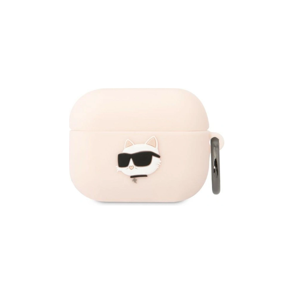 Hurtownia GSM - Etui Karl Lagerfeld KLAPRUNCHP Apple AirPods Pro kryt růžový/pink silikon Choupette hlava 3D - KLD1417 - {ean13} - Hurt