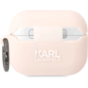 Hurtownia GSM - Etui Karl Lagerfeld KLAPRUNCHP Apple AirPods Pro tok rózsaszín/szürke Szilikon Choupette Fej 3D - KLD1417 - {ean13} - Hurt