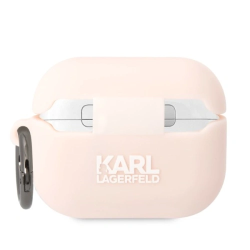 Etui Karl Lagerfeld KLAPRUNCHP Apple AirPods Pro cover różowy/pink Silicone Choupette Head 3D