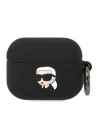 Etui Karl Lagerfeld KLAPRUNIKK Apple AirPods Pro kryt černý/black silikon Karl Head 3D