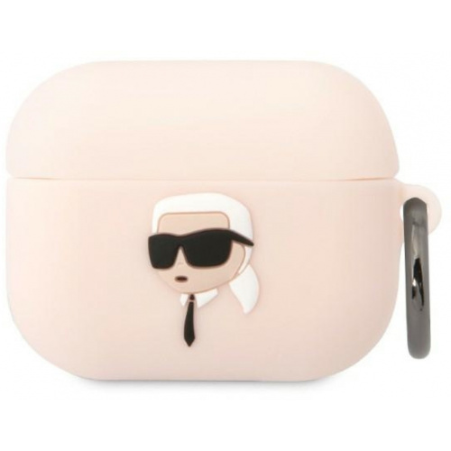 Karl Lagerfeld Distributor - 3666339087876 - KLD1419 - Karl Lagerfeld KLAPRUNIKP Apple AirPods Pro cover pink Silicone Karl Head 3D - B2B homescreen