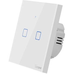 Touch light switch WiFi Sonoff T0 EU TX (2-channel) white