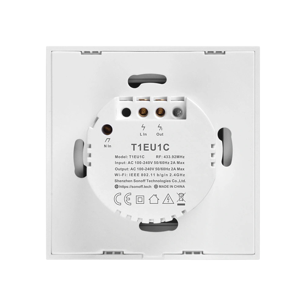 Hurtownia GSM - Berührungsschalter Licht WiFi + RF 433 Sonoff T1 EU TX (1-Kanal) - SNF41 - {ean13} - Hurt