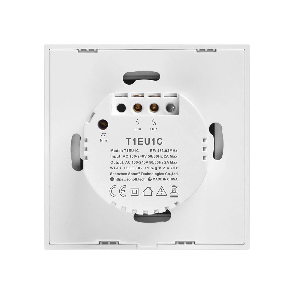 Hurtownia GSM - Touch WiFi + RF 433 Lichtschalter Sonoff T1 EU TX (2-Kanal) - SNF42 - {ean13} - Hurt