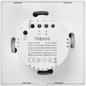 Hurtownia GSM - Dotykový WiFi + RF 433 spínač světla Sonoff T2 EU TX (1-kanálový) - SNF43 - {ean13} - Hurt
