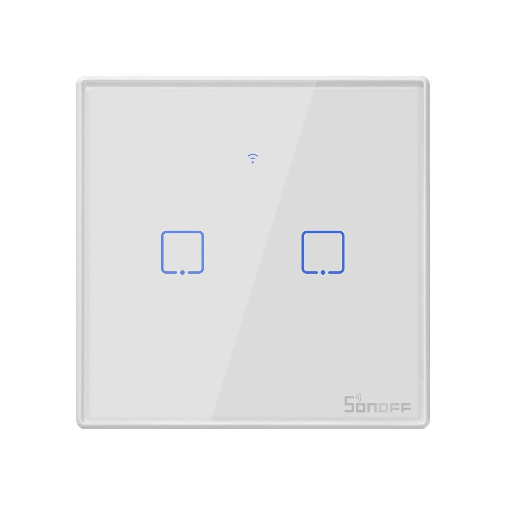 Hurtownia GSM - Touch Lichtschalter WiFi + RF 433 Sonoff T2 EU TX (2-Kanal) - SNF44 - {ean13} - Hurt