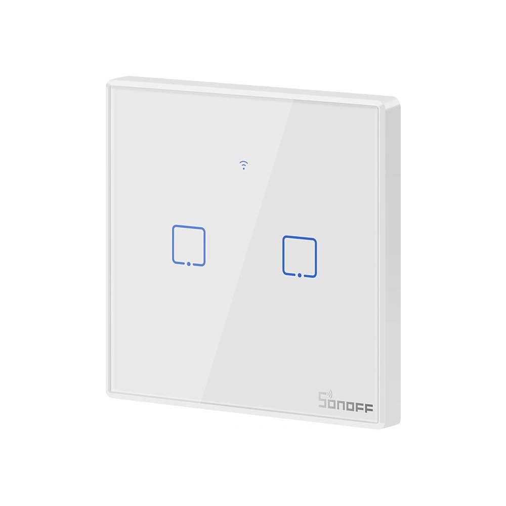 Hurtownia GSM - Dotykový vypínač světla WiFi + RF 433 Sonoff T2 EU TX (2-kanálový) - SNF44 - {ean13} - Hurt