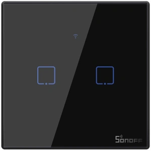 Hurtownia GSM - Dotykový WiFi + RF 433 světelný spínač Sonoff T3 EU TX (2-kanálový) - SNF46 - {ean13} - Hurt