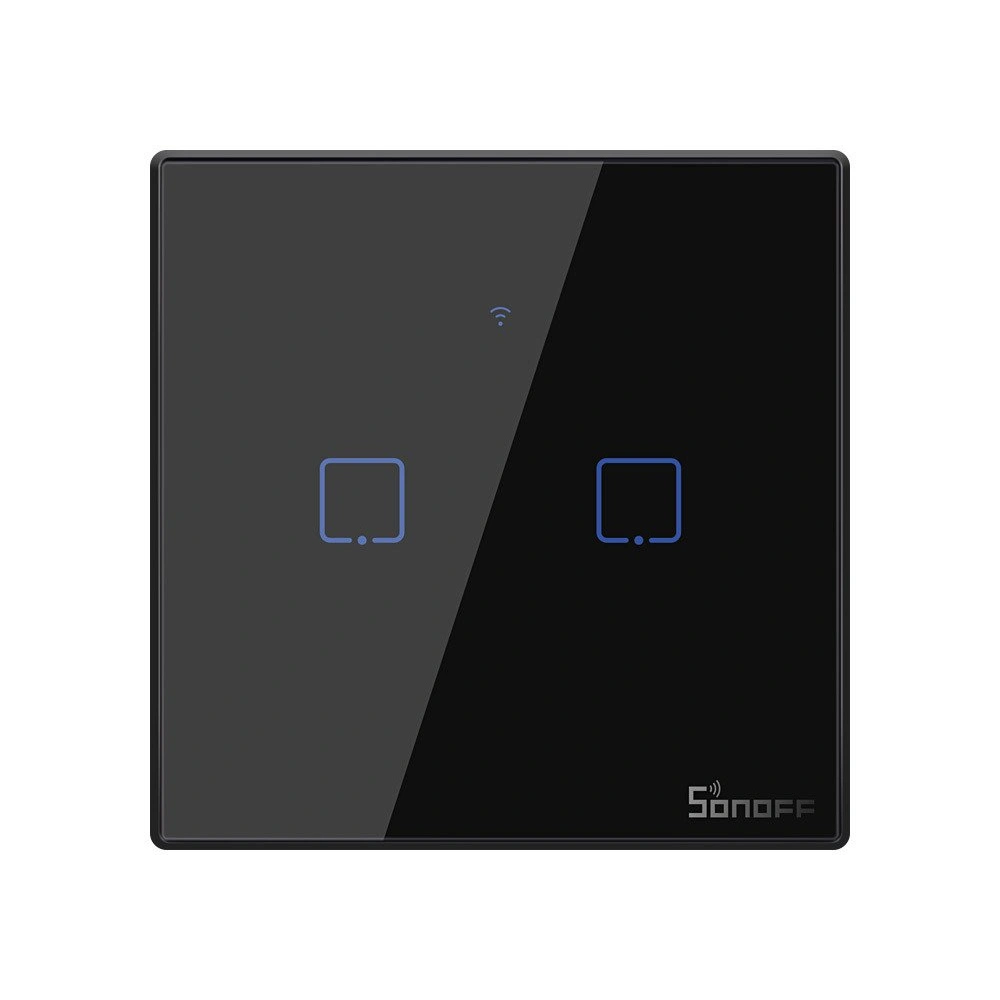 Hurtownia GSM - Érintésérzékelős WiFi + RF 433 fénykapcsoló Sonoff T3 EU TX (2-csatornás) - SNF46 - {ean13} - Hurt