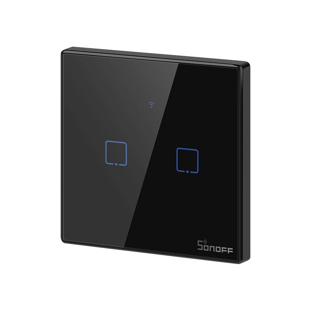 Hurtownia GSM - Érintésérzékelős WiFi + RF 433 fénykapcsoló Sonoff T3 EU TX (2-csatornás) - SNF46 - {ean13} - Hurt