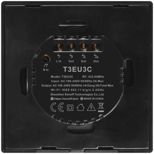 Hurtownia GSM - Dotykový spínač světla WiFi + RF 433 Sonoff T3 EU TX (3-kanálový) - SNF47 - {ean13} - Hurt