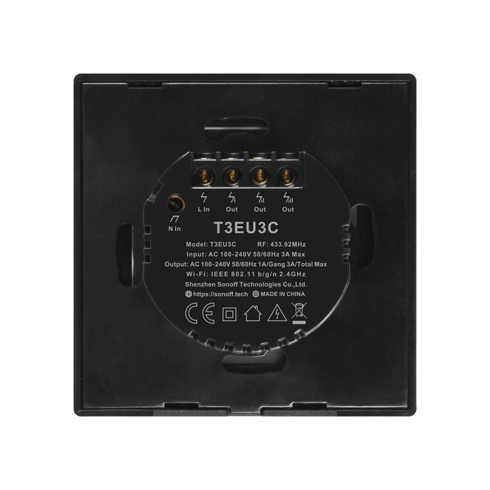 Hurtownia GSM - Berührbarer WiFi + RF 433 Lichtschalter Sonoff T3 EU TX (3-Kanal) - SNF47 - {ean13} - Hurt
