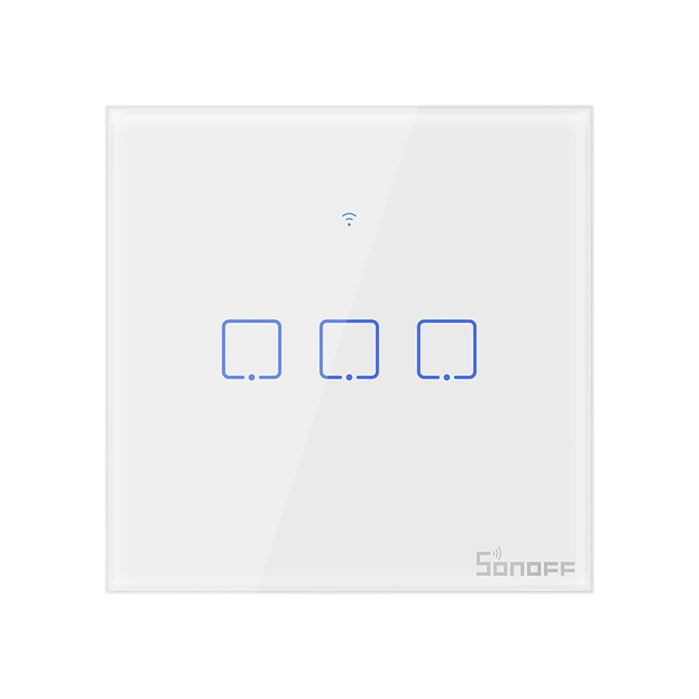 Hurtownia GSM - WiFi + RF 433 érintőkapcsoló Sonoff T1 EU TX (3 csatornás) - SNF49 - {ean13} - Hurt