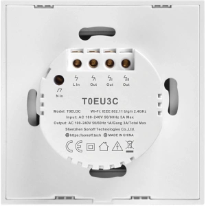 Hurtownia GSM - WiFi érintésvezérelt fénykapcsoló Sonoff T0 EU TX (3-csatornás) - SNF50 - {ean13} - Hurt