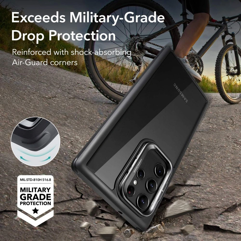 Hurtownia GSM - Etui ESR Shock Armor Kickstand Samsung Galaxy S23 Ultra Čiré/černé - ESR641 - {ean13} - Hurt