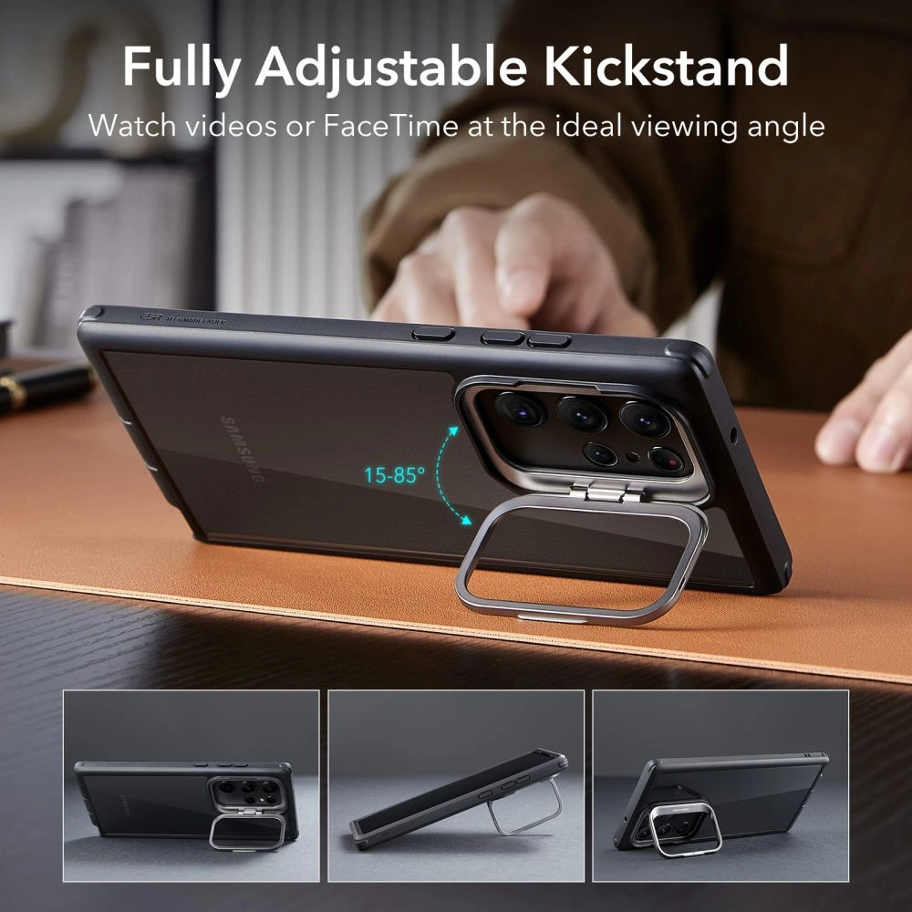 Hurtownia GSM - Etui ESR Shock Armor Kickstand Samsung Galaxy S23 Ultra Átlátszó/fekete - ESR641 - {ean13} - Hurt