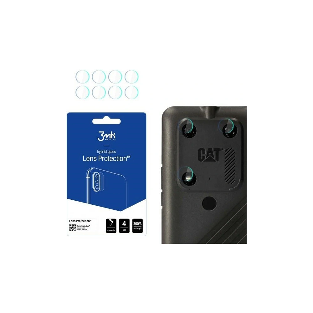 Hurtownia GSM - Szkło hybrydowe na obiektyw aparatu 3MK Lens Protect Cat S53 [4 PACK] - 3MK4437 - {ean13} - Hurt