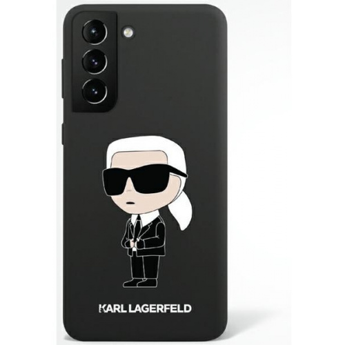 Karl Lagerfeld Distributor - 3666339114640 - KLD1431 - Karl Lagerfeld KLHCS23MSNIKBCK Samsung Galaxy S23+ Plus hardcase black Silicone Ikonik - B2B homescreen