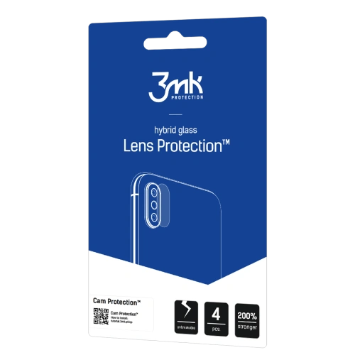 Szkło hybrydowe na obiektyw aparatu 3MK Lens Protection MyPhone Fun 9 [4 PACK]