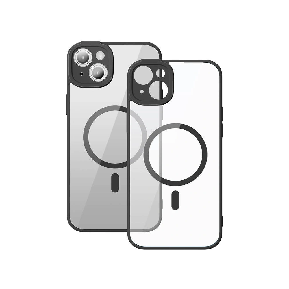 Hurtownia GSM - Set husă + sticlă Baseus Frame MagSafe Apple iPhone 14 (negru) - BSU3918 - {ean13} - Hurt