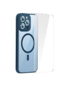 Hülle + Glas Baseus Frame MagSafe Apple iPhone 14 Pro Max (blau)