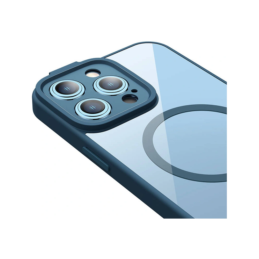 Hurtownia GSM - Sada pouzdra + sklo Baseus Frame MagSafe Apple iPhone 14 Pro Max (modrý) - BSU3920 - {ean13} - Hurt