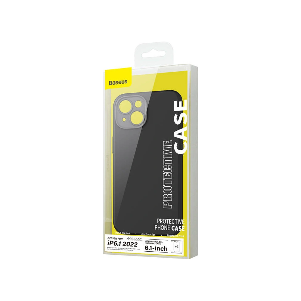 Hurtownia GSM - Hülle + Glas-Set Baseus Liquid Silica MagSafe Apple iPhone 14 (schwarz) - BSU3921 - {ean13} - Hurt