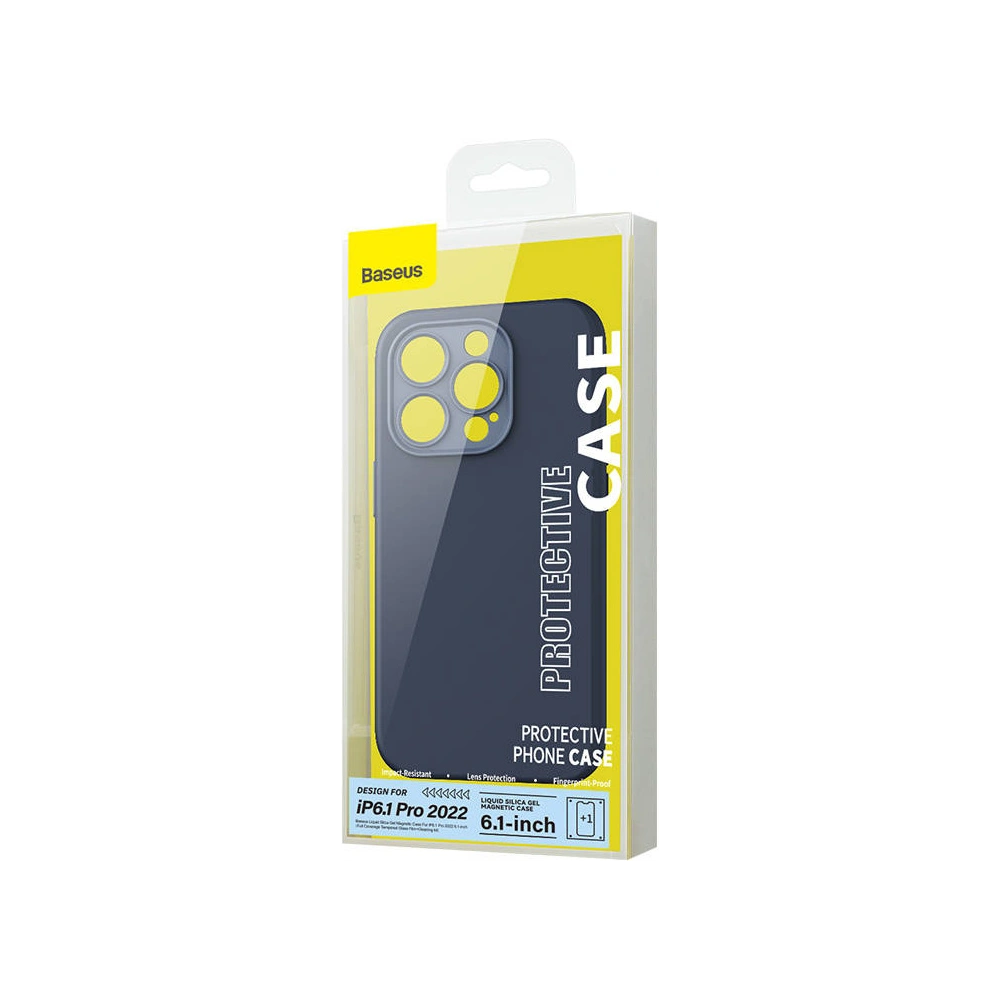 Hurtownia GSM - Sada pouzdra + sklo Baseus Liquid Silica MagSafe Apple iPhone 14 Pro (modrý) - BSU3925 - {ean13} - Hurt