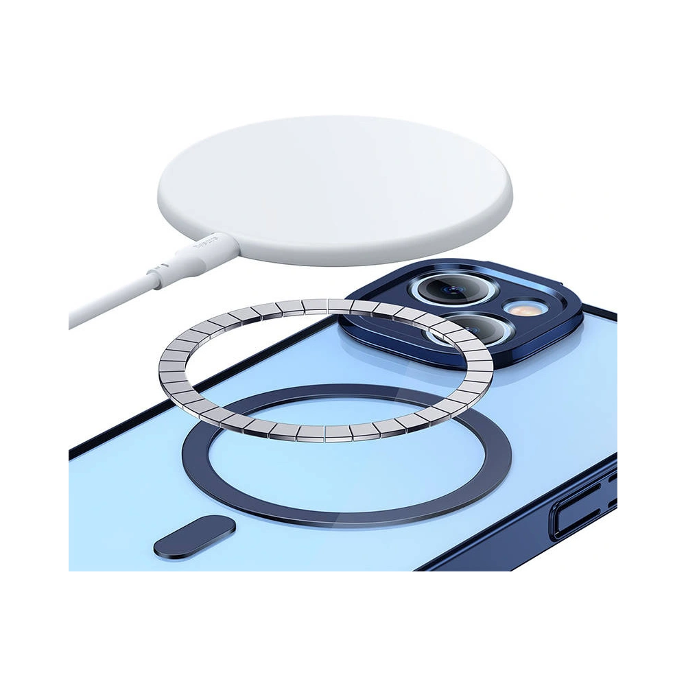 Hurtownia GSM - Set aus Hülle + Glas Baseus Glitter MagSafe Apple iPhone 14 (blau) - BSU3929 - {ean13} - Hurt